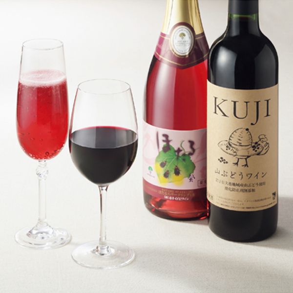 岩手くずまきワイン ＫＵＪＩ山ぶどうワイン＆ほたるスパークリング赤セット 【夏ギフト・お中元】